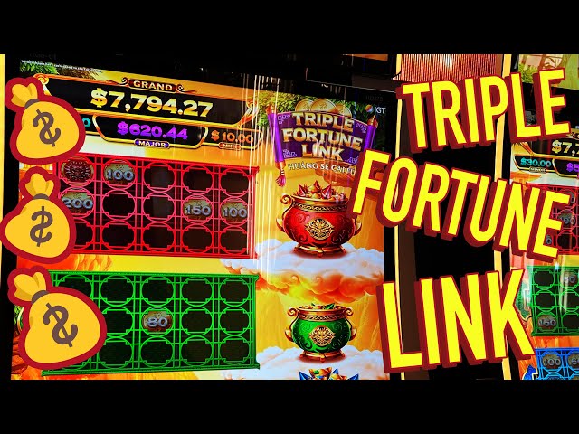 VEGASLOWROLLER MOM'S EXCITING Triple Fortune Link SLOTS!!!