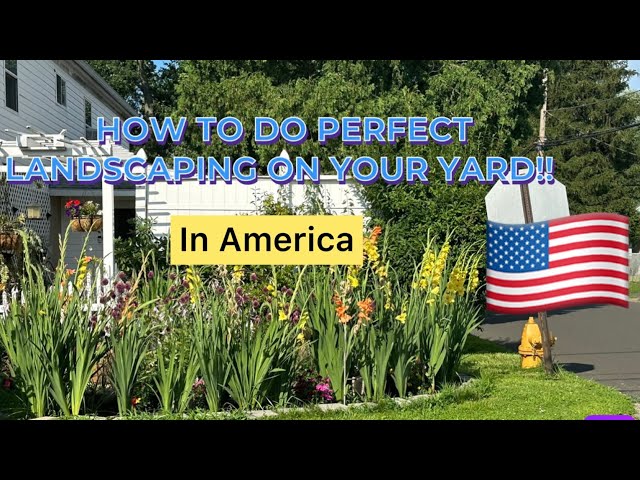 How to do perfect landscaping on your yard!!🇺🇸 #diy #lawnmowing in america #beforeandafter #lawn