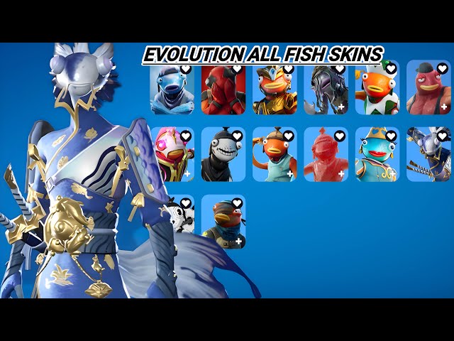 Evolution of All Fish/Fishstick Skins in Fortnite (Chapter 1 Season 7 - Chapter 6 Season 1)