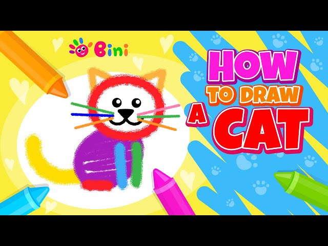 How to draw a Cat. Step by step tutorial.