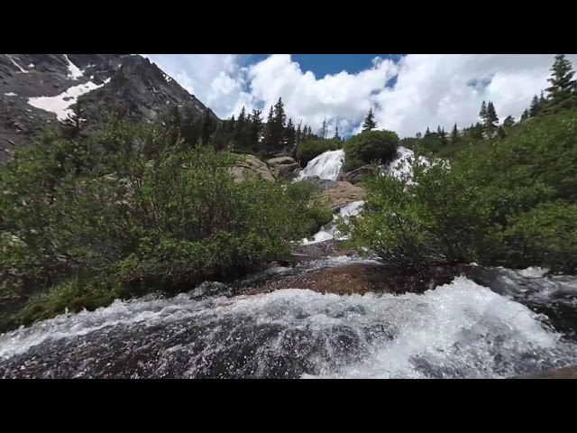 Mountain Water Falls & River July Breckenridge Colorado Breck VR180 3D VR 180  sa30 H128