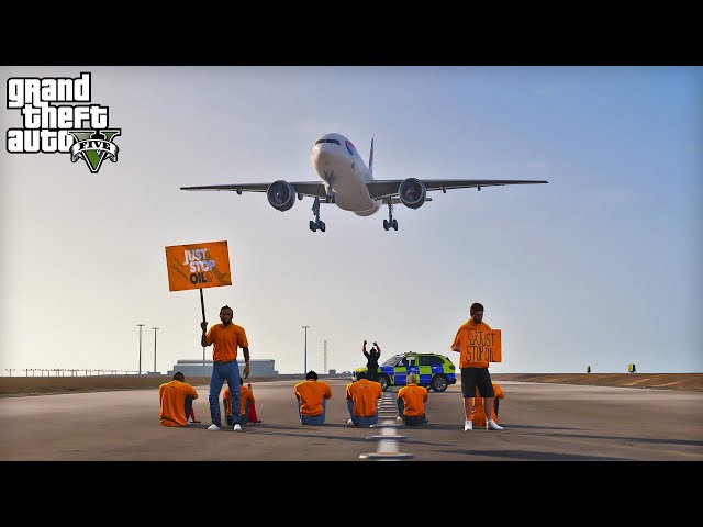 Climate Activists SHUT DOWN Heathrow Airport! (UK GTA 5 LSPDFR Mod)