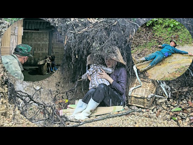 The miserable mother and child had no shelter from the rain and accidentally encountered a bad guy