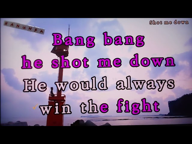 💖Shot me down/ David Guetta 👍Lyrics . Karaoke,カラオケ.노래방 반주