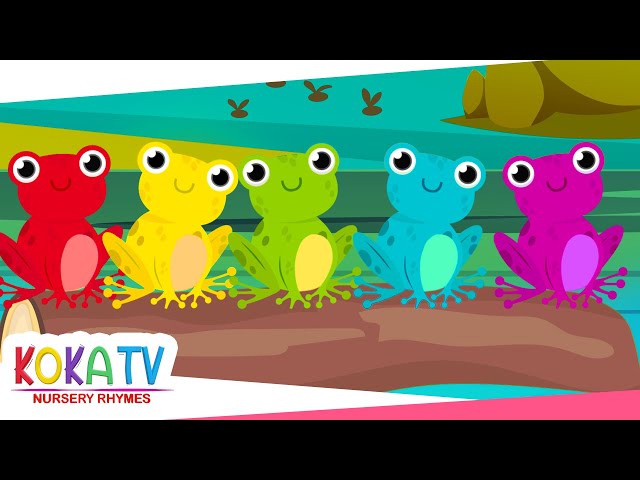 Five Little Speckled Frogs 🐸 Koka TV Nursery Rhymes