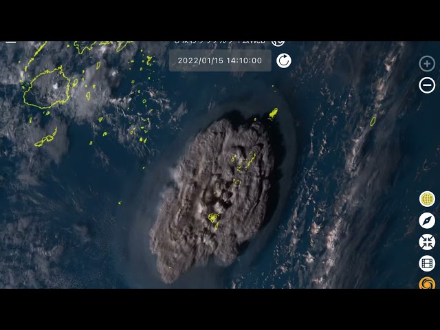 トンガ　火山噴火と衝撃波