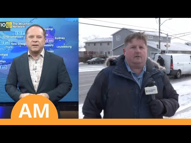 Accident Happens On Live TV As Snow Targets Halifax | #WeatherAM