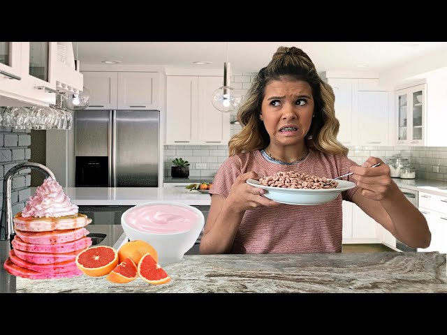 only EATING PINK foods for 24 HOURS!