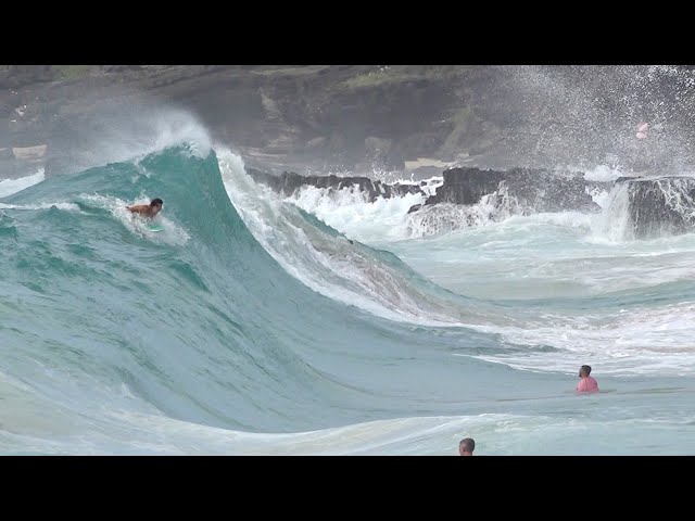 Attempting to surf Sandy Beach Shorebreak !!! Smoookified !!!