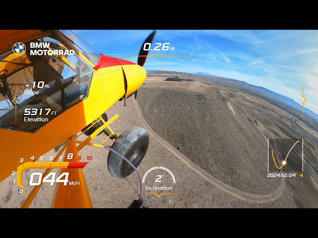 Super Cub T-n-G to NE on Mesa Top near Delta Colorado