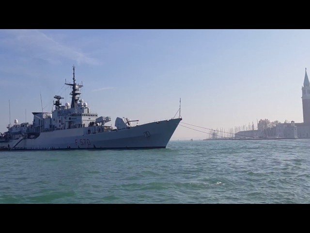 Venice, Italy : Italian Frigate ITS Maestrale F570