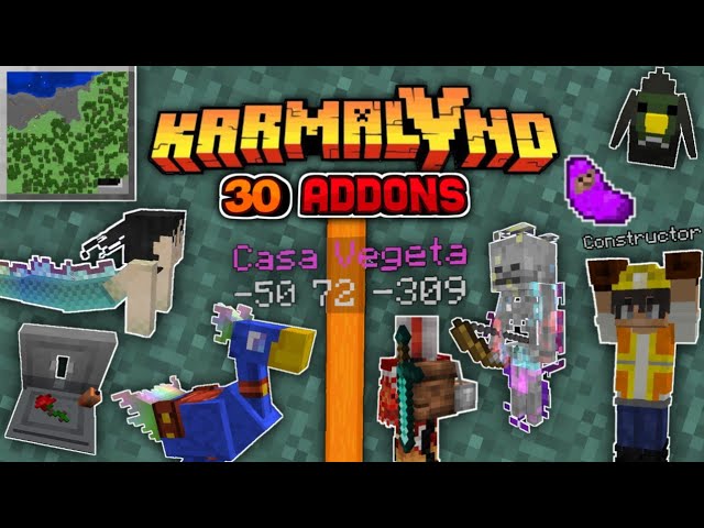 🔮 30 MODS DE KARMALAND 5 PARA MINECRAFT PE/BE (Addons), Waypoints, Security Craft, Mini Mapa +1.19