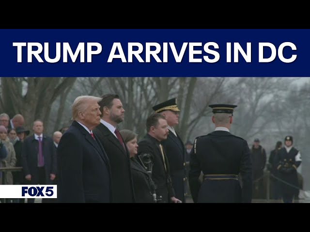 Trump arrives in DC ahead of inauguration