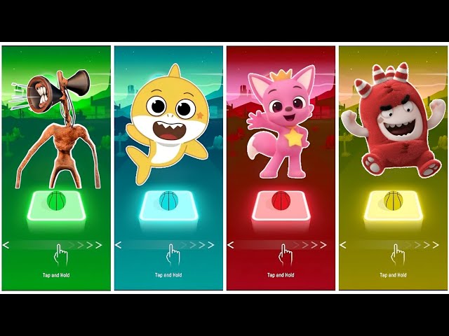 Siren head 🆚 Baby shark 🆚 Pinkfong 🆚 Oddbods fuse.🎶 Who is best?