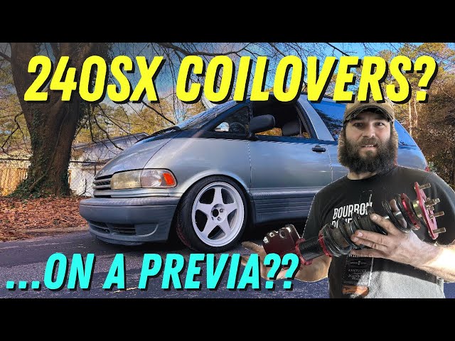 S13 coilovers on the Previa?!! Stanced Out Minivan??!!