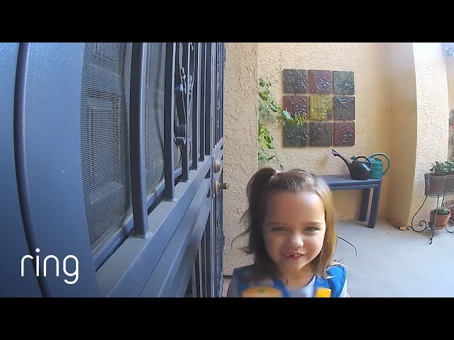 Little Girl Practices Her Girl Scout Cookie Sales Pitch Via Ring Video Doorbell Pro | RingTV