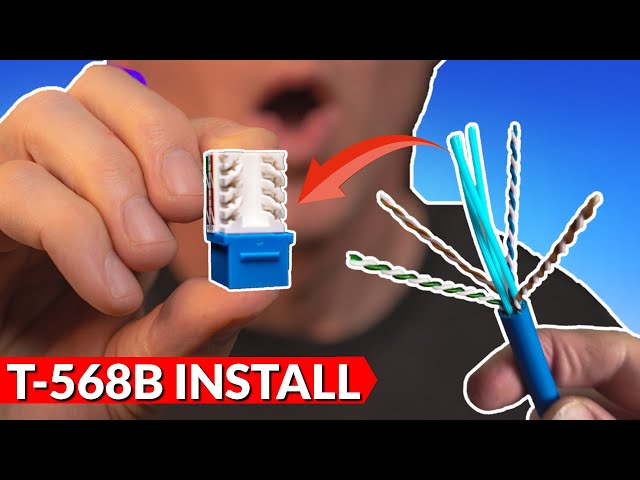 HOW TO INSTALL T-568B DIAGRAM - CAT6 KEYSTONE