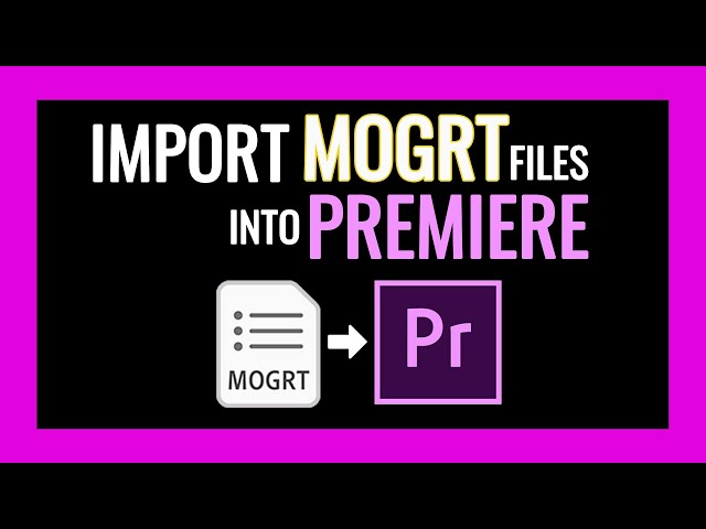 Import MORGT files to Premiere - Stories of Photography