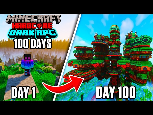 I SURVIVED 100 DAYS IN FANTASY MINECRAFT HARDCORE!!