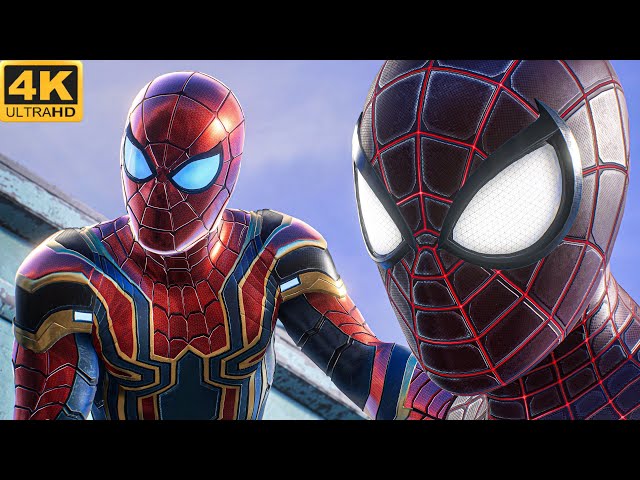 Nanotech Spidermen fight Kraven Hunters Spiderman 2 Ps5 Slim 4K HDR