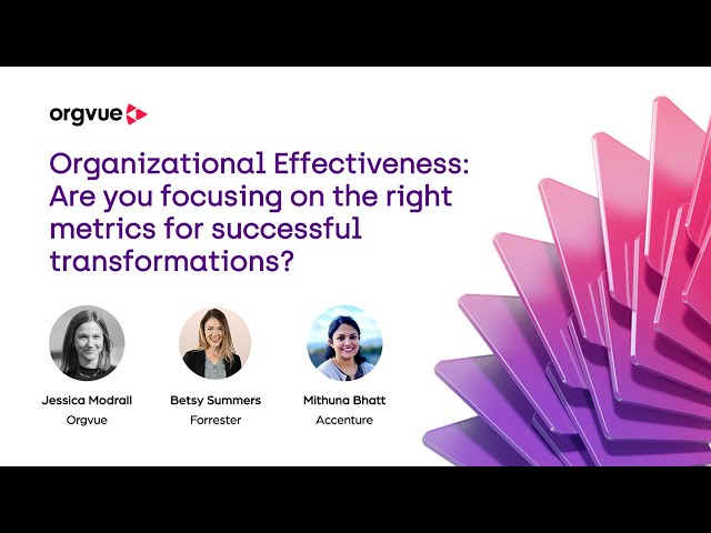 Org Effectiveness: Are you focusing on the right metrics for successful transformations? | Orgvue