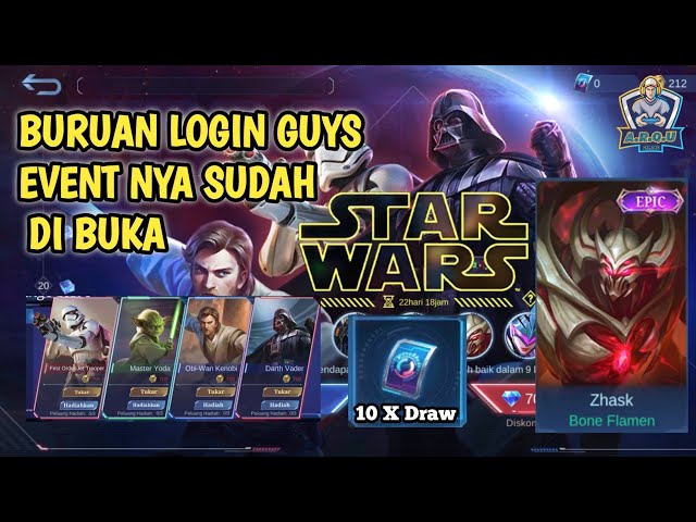 EVENT STAR WARS PART 1‼️PANEN SKIN EPIC GAYS❓#mlbb #mobilelegends #starwars #trending #fyp #kimmy