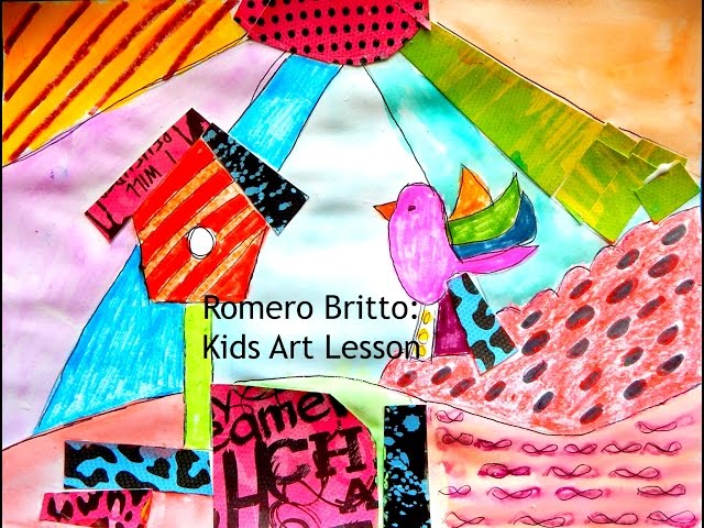 Joseys Art School Episode #55 Romero Britto Pop Art Fun Art Lesson Homeschool Art Lesson