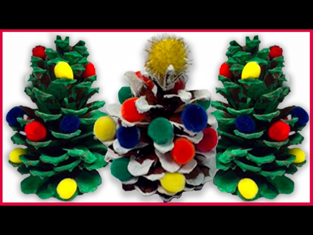 DIY How to Make Decorative Pinecone Christmas Trees for Kids