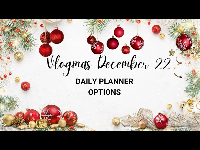 Vlogmas 22 - Daily Planner Options