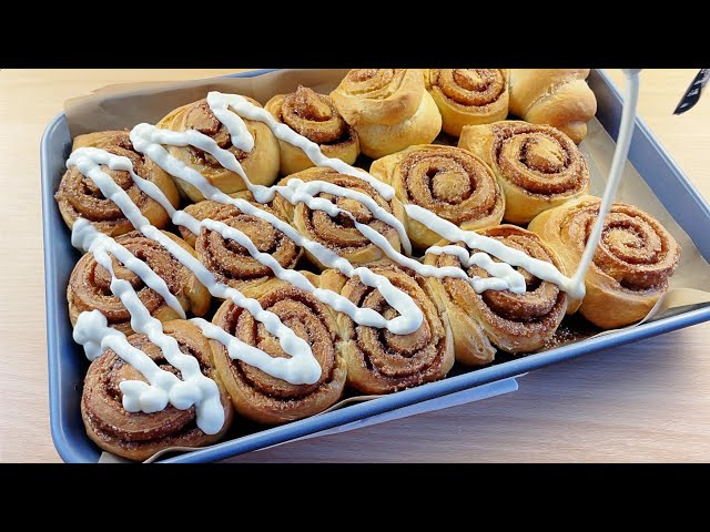 Soft and tasty Cinnamon rolls Home baking easy to make