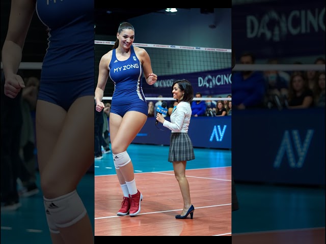 10ft+ Volleyball Player Steals the Spotlight with Dance Performance! #shorts #shortsdance 매우 키가 큰 여자