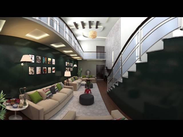 Living Room Interior 360 Virtual Realty Video