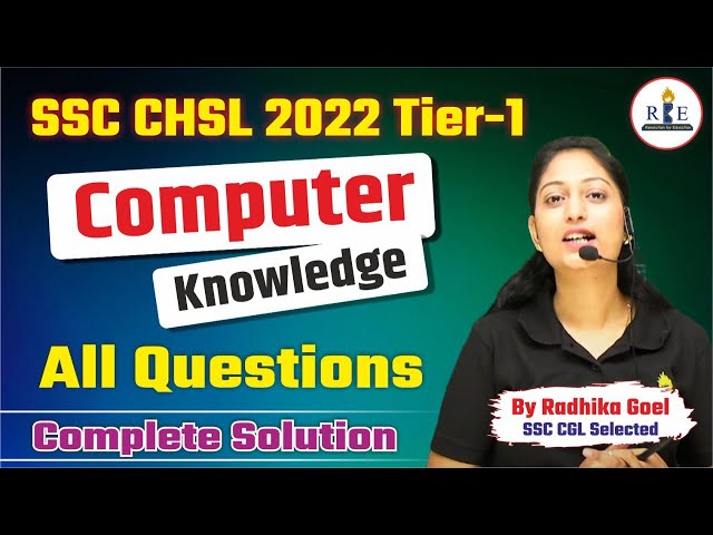 SSC CHSL 2022 Tier-1 All Computer Questions Solution.