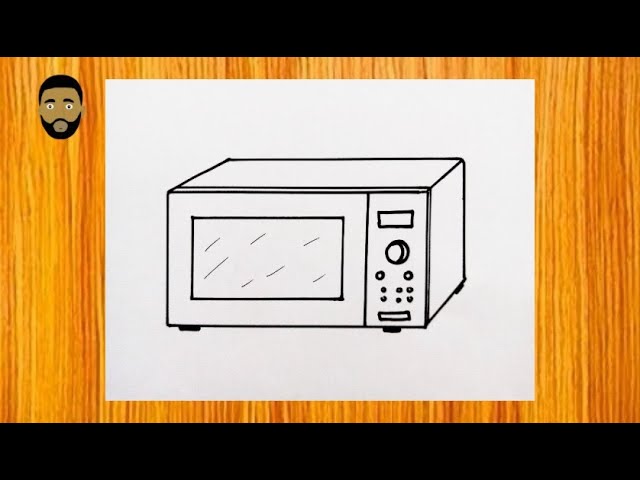 How To Draw A Microwave Step by step