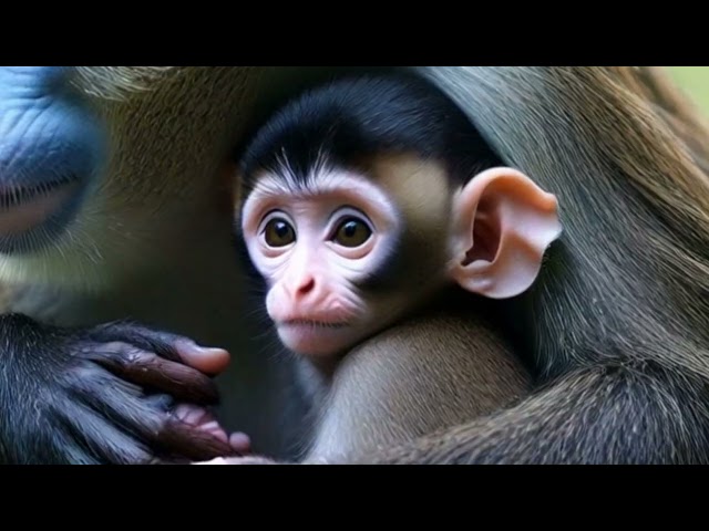 Pure Love: Baby Monkey and Mom's Special Connection