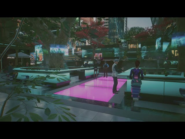 Cyberpunk 2077, Lele Park crowd immersion ambience