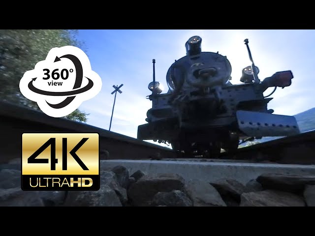 360° camera under STEAM TRAIN in Austria (4K)