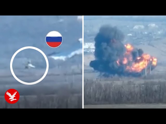 Ukraine shoot down Russian Su-25 jet before drone fleet chase off rescue helicopter