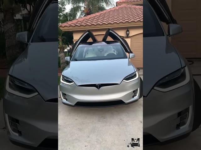 A Flying Tesla Tesla Model X Acts Like Transformers sho 248