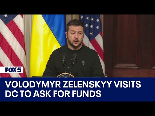 Volodymyr Zelenskyy visits DC to ask for more war funding