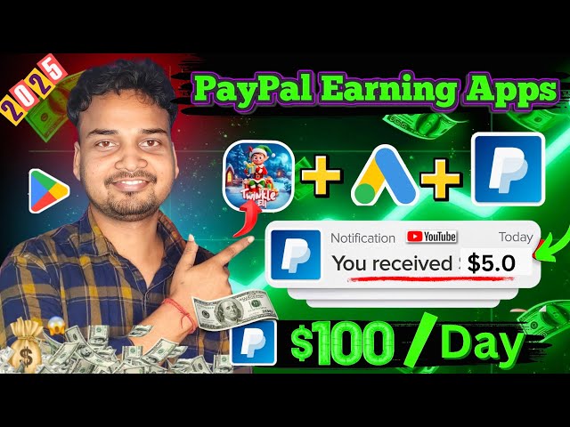 Minimum Withdraw $0.10 Only 🤑| New PayPal Cash Earning App 2025 | Earn PayPal Money Upto $10 Daily 🔥