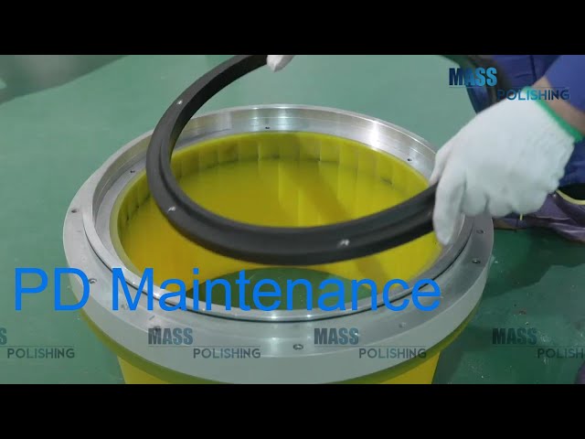 Centrifugal Disc Finishing Machine Maintenance PD Series VA Series PU Rings Repair and Replace