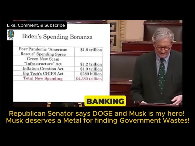 Republican Senator says DOGE and Musk is my hero! Musk deserves a Metal for finding Government Waste