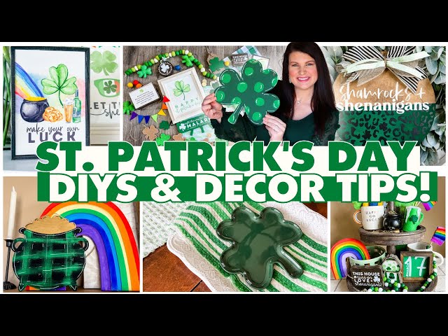 Dollar Tree St. Patrick's Day DIYs + Decor Ideas! Shamrock DIYs