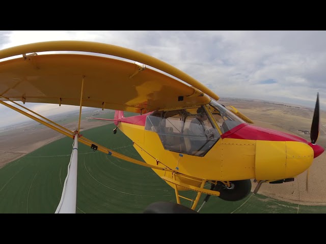 Testing Insta360 on reinforced mount "stick" out in front of wing strut