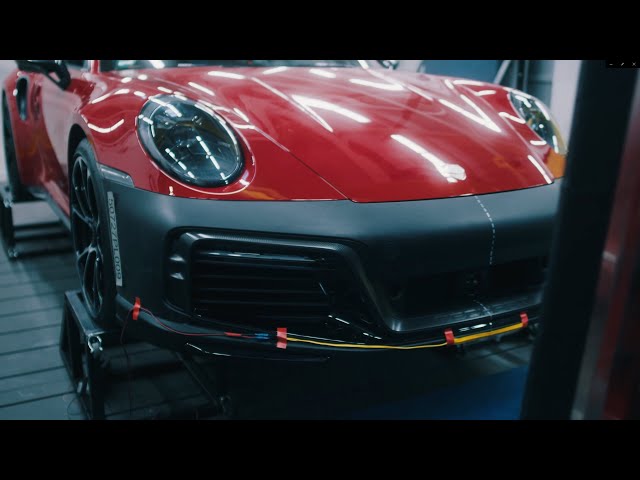 TECHART Aerokit impact test for the Porsche 911 Turbo S (992) | TECHART INSIGHT