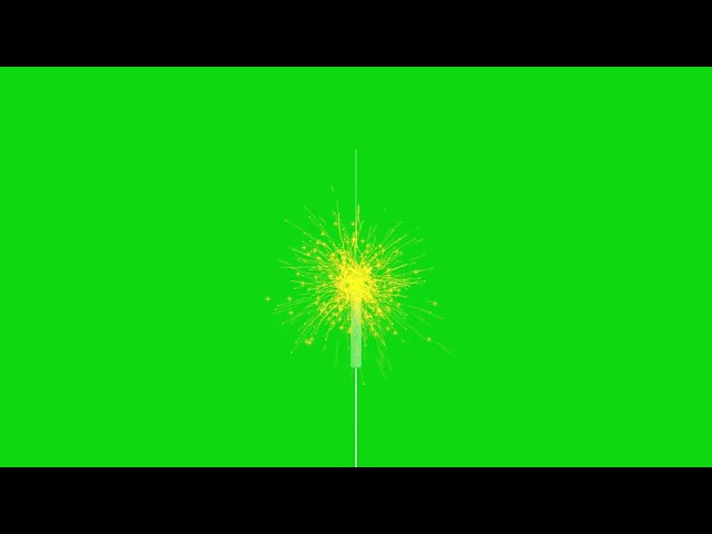 Sparkler Fireworks | 4K Green Screen | Alpha Video for Editing 🎆