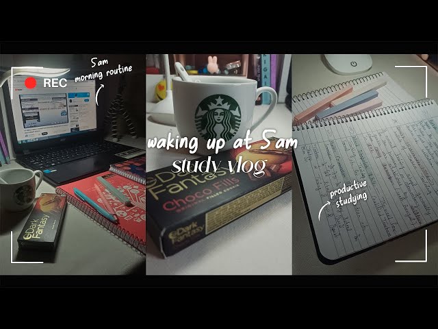 5am study vlog 🍵📔 | productive days, getting back to routine, note taking & MORE.