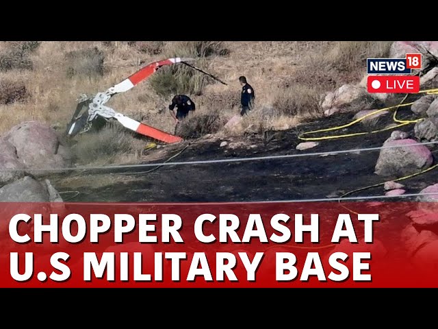 California Helicopter Crash | Helicopter Makes Emergency Landing, Catches Fire At Pendleton |  N18G