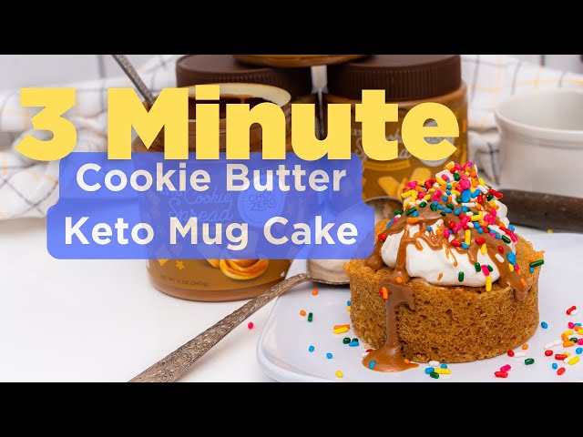 3 Minute Keto Cookie Butter Mug Cake